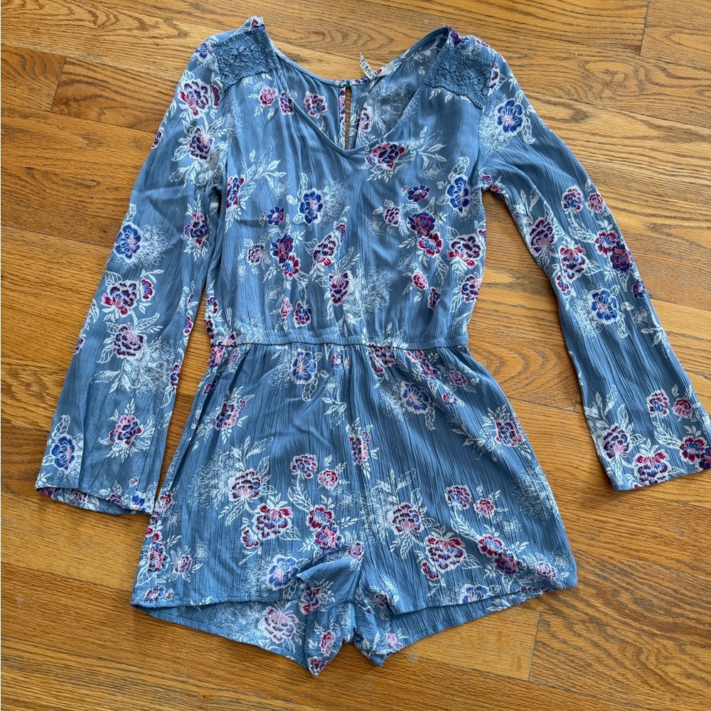 Floral Long Sleeve Romper